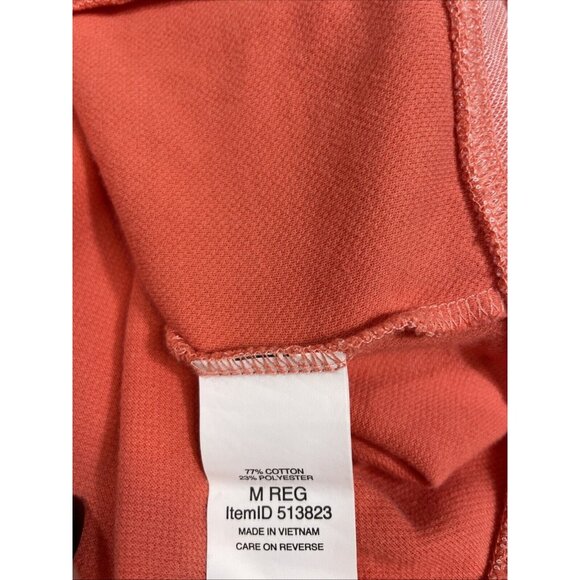 LL Bean Traditional Fit Sweatshirt Mens Size Medium Salmon Pink Full Zip Pockets - Picture 11 of 14